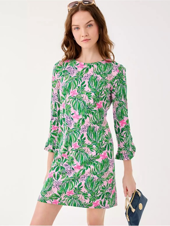 Lilly Pulitzer Dresses & Skirts - NWT Lilly Pulitzer Nichole 3/4 Sleeve Pink print Dress in size Large